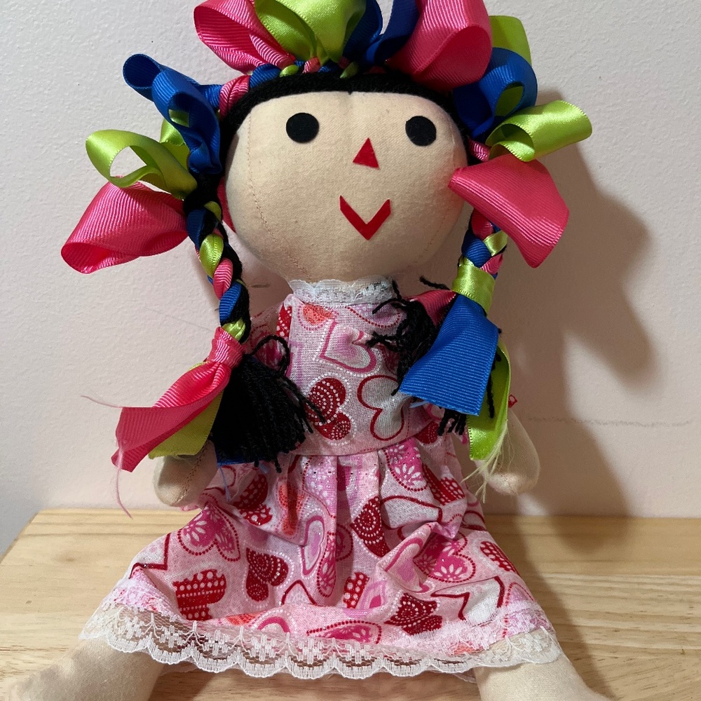 Valentines doll, muñequita lele, muñequita mexicana, artesanal